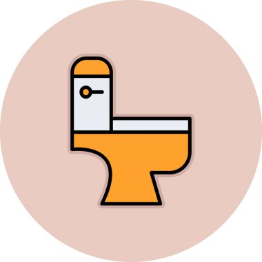 tuvalet vektörü illüstrasyon simgesi