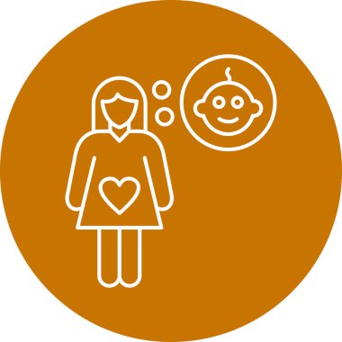 kadın ve bebek ikonu vektör illüstrasyonu