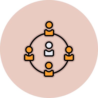 iş insanları simgesi vektör illüstrasyonu