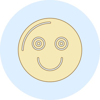 Yüz vektörü çizimi ile gülen mutlu yüz karala