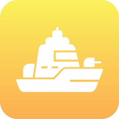 Gemi simgesinin vektör illüstrasyonu