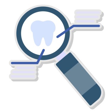 Diş simgesi, vektör illüstrasyonu