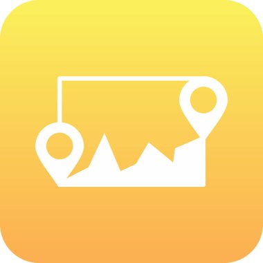 Modern b 'nin vektör çizimi harita simgesinden yoksun