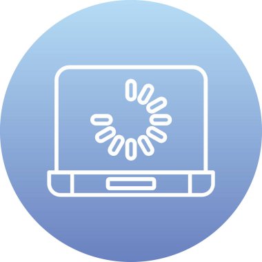 Bilgisayar. Web simgesi basit tasarım