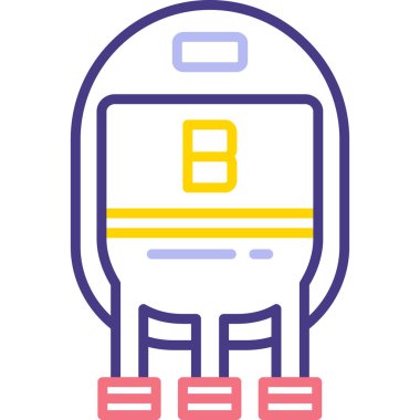 bus web simgesi basit illüstrasyon