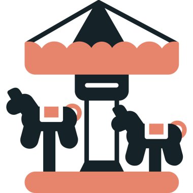 Atlıkarınca. Web simgesi basit illüstrasyon