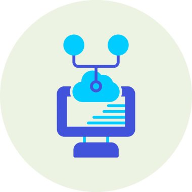 Bilgisayar modern simgesinin vektör illüstrasyonu