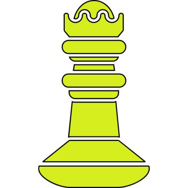 Satranç ikonu. Web için satranç vektör simgelerinin özet çizimi