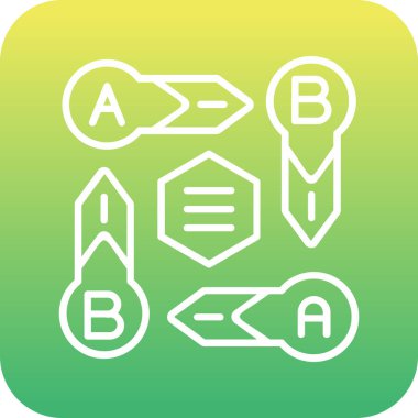 çizgi ve renk altıgen simgesi