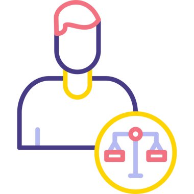 adalet simgesi vektör illüstrasyonu