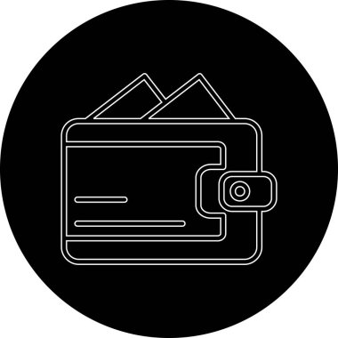 cüzdan ikonu vektör illüstrasyonu