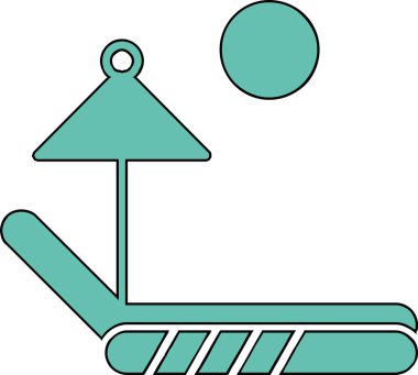 beyaz arkaplanda izole edilmiş bayrak simgesi ve vektör illüstrasyonu