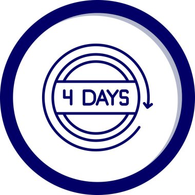 3 günlük simge, vektör illüstrasyonu