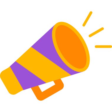 Hoparlörlü megafon. vektör illüstrasyonu