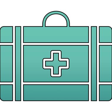 İlk yardım kiti simgesi, basit tarzı