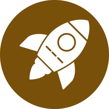 roket ikonu vektör illüstrasyonu