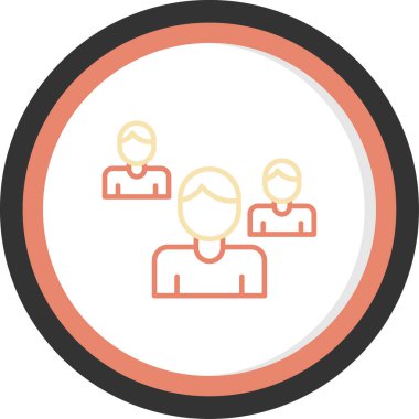 grup insan vektör simgesi.