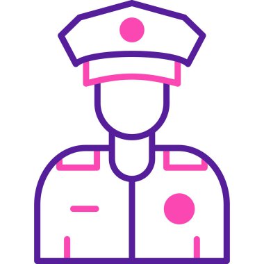 Asker. Web simgesi basit illüstrasyon