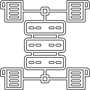 sunucu sunucu simgesi ana hat biçiminde