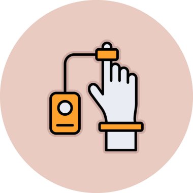 Eldiven simgesi vektör illüstrasyonuyla el