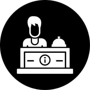 Bilgisayarı ve dizüstü bilgisayarı olan bir adamın vektör çizimi