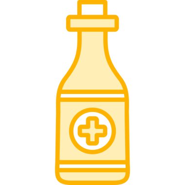 Bir şişe simgesinin vektör illüstrasyonu