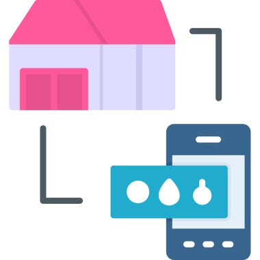 Ev konumu simgesi vektör illüstrasyonu