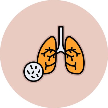 akciğer simgesi moda tasarım biçimi arka planında