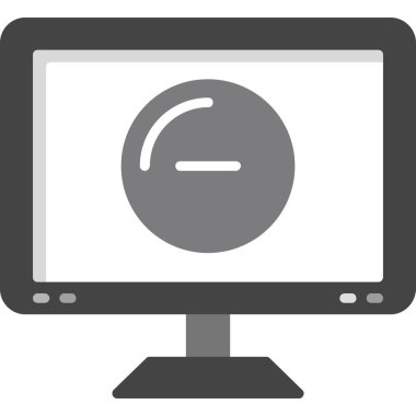 bilgisayar monitörü ikon vektör illüstrasyonu