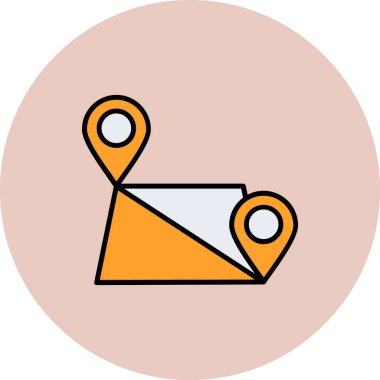 Vektör konumu simge illüstrasyonu