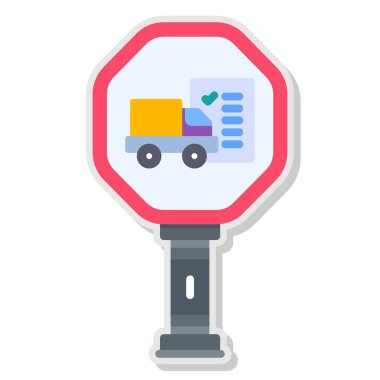 araba dağıtım renk simgesi, vektör illüstrasyonu