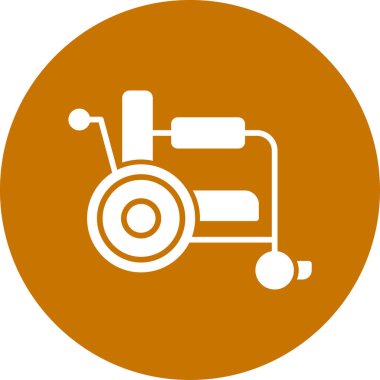 Tekerlekli sandalyenin modern bir simgesinin vektör çizimi