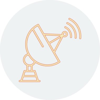 uydu simgesi vektör illüstrasyonu