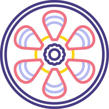 Çiçek. Web simgesi basit illüstrasyon