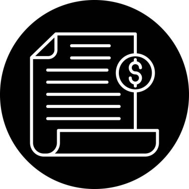 Bill simgesi vektör illüstrasyonu