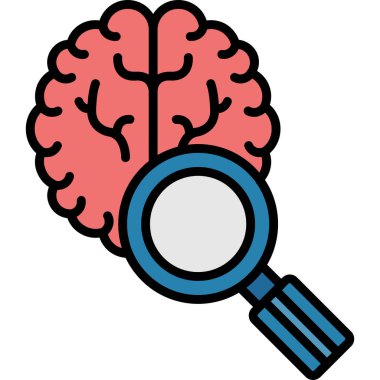 beyin ikonu vektör illüstrasyonu