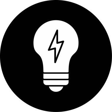 Ampul simgesinin vektör illüstrasyonu