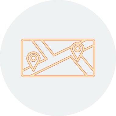 konum haritası simgesi, vektör illüstrasyonu