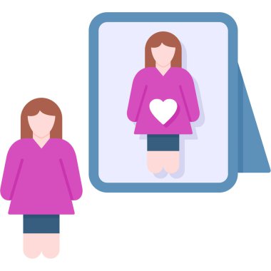 Kalpli çift avatar ve konuşma baloncukları vektör illüstrasyon grafik tasarımı