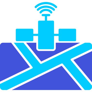 Mavi bir simgenin vektör illüstrasyonu