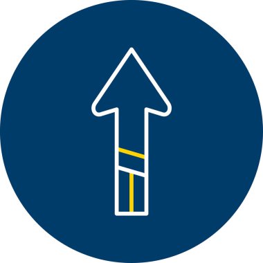 Yol simgesi vektör illüstrasyonu