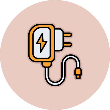 Elektrik simgesinin vektör illüstrasyonu