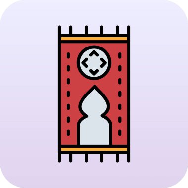 Bayrağı olan bir binanın vektör illüstrasyonu