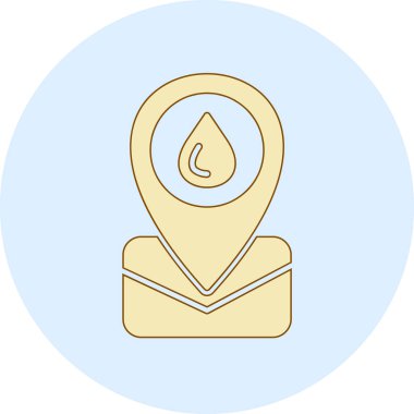 Bir pin simgesinin vektör illüstrasyonu