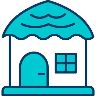 Ev. Web simgesi basit illüstrasyon