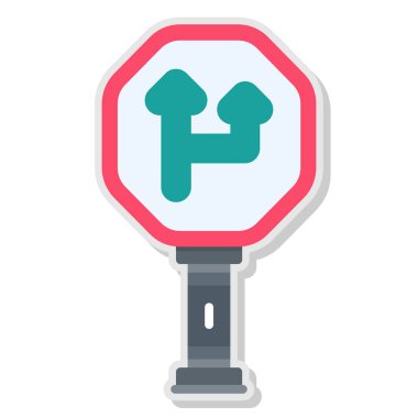 Trafik ışıkları simgesi doldurulmuş dış hat biçiminde