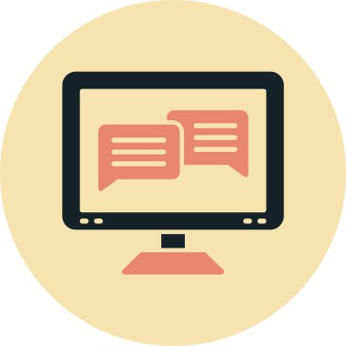 Sohbet simgesi vektör illüstrasyonu