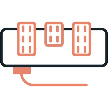 batarya yassı simgesi beyaz arkaplanda izole edildi, vektör illüstrasyonu