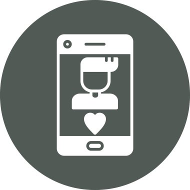 Mobil sohbet simgesi vektör illüstrasyonu