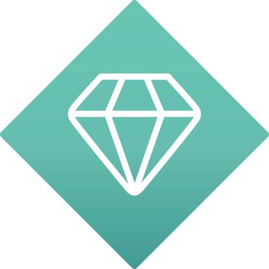 Elmas simgesi, vektör illüstrasyonu